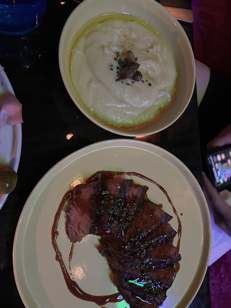 12 oz New York Strip and a side of whipped potatoes