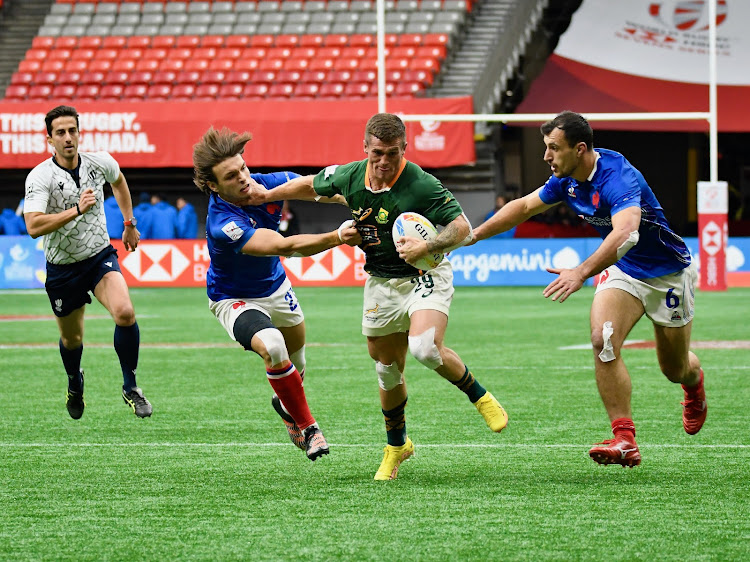 Ricardo Duarttee during the first day of the HSBC Canada Sevens match between South Africa and France at BC Place on March 03, 2023 in Vancouver, Canada.