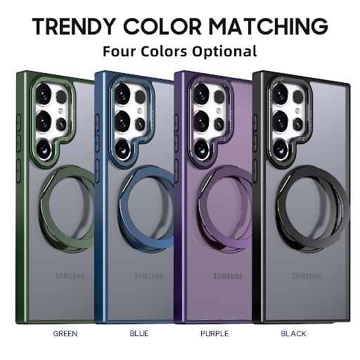Title 1, Metal Lens Magnetic Bracket Phone Case. Protect...