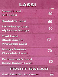 The Lassi Corner menu 1