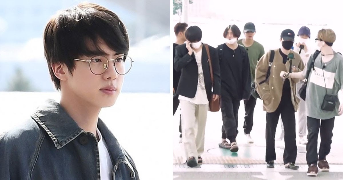 BTS: Jimin holds V as he walks inside Seoul airport, Jin loses to