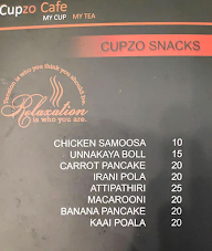 Cupzo Cafe menu 1