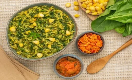 Spinach Corn Khichdi