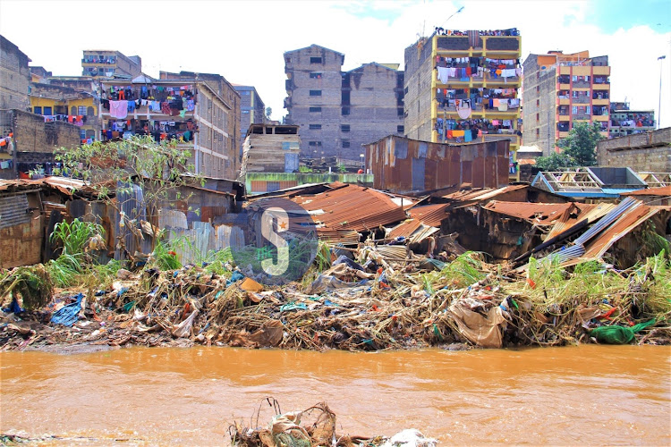 Some of demolished structures at Kiamaiko area in Nairobi.