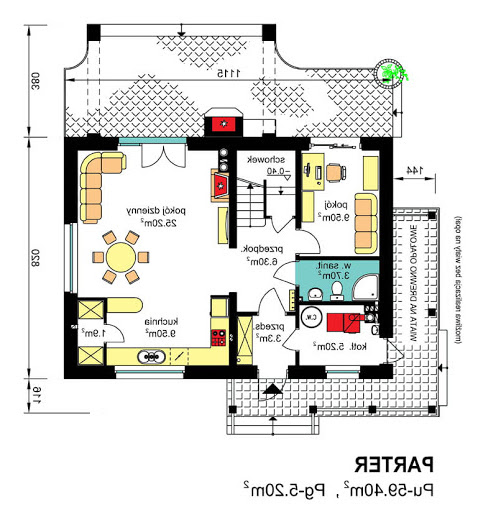 BW-36 wariant 15 bez garażu - Rzut parteru