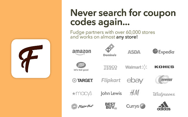 Fudge - Coupons, Deals chrome extension