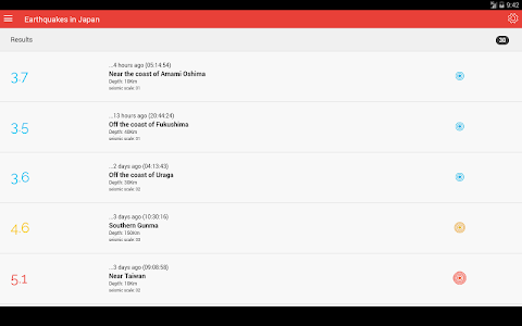 Earthquakes in Japan screenshot 5