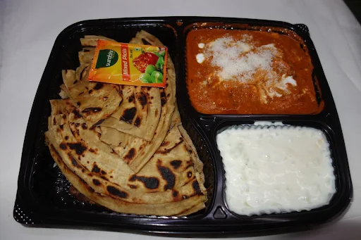 2 Lachha Paratha With Veg Kolhapuri Combo