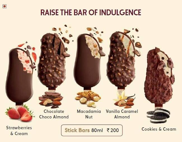 Haagen Dazs Ice-Cream menu 