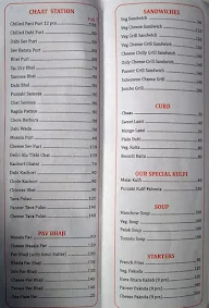 Karachi Sweets menu 2