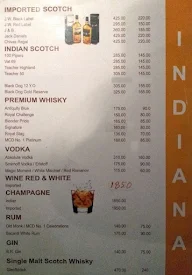 Indiana Bar & Restaurant menu 8