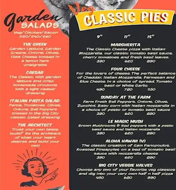 Big City Pizza menu 