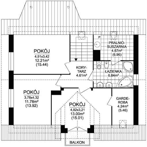 Cedr PS - Rzut poddasza