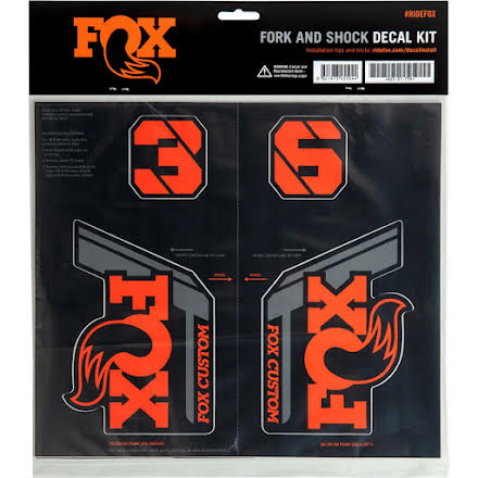 Fox Am Heritage Fork and Shock Decal Kit, Stealth Black