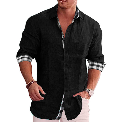 Title 4, Mens Summer Solid Color Short Sleeve Shirt. Li...