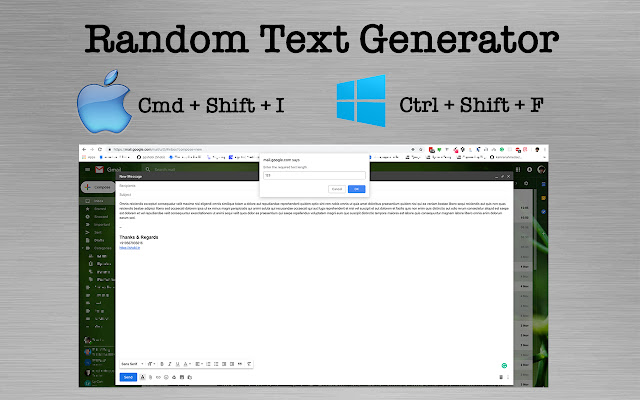 Random Text Generator chrome extension