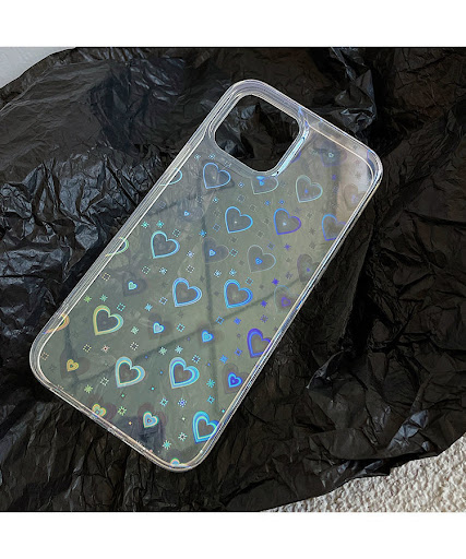 Title 5, Laser Double Colorful Love Transparent Phone Ca...