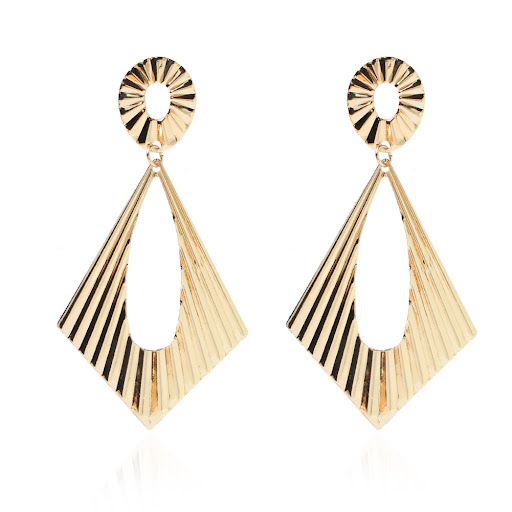 Title 4, Personalized Metal Fashion Pierced Geometric Ea...