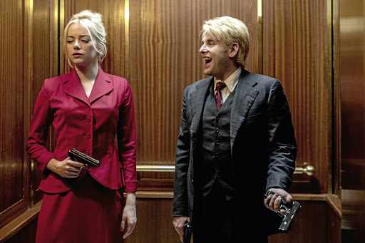 Emma Stone as a drug addict and Jonah Hill as a weird Icelandic diplomat with a squeaky voice take up arms in 'Maniac'.