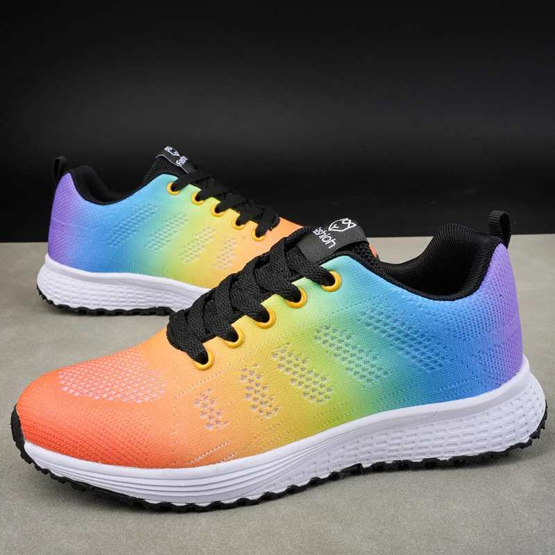 Title 3, Zapatos de mujer de malla Fly-kit primavera y o...