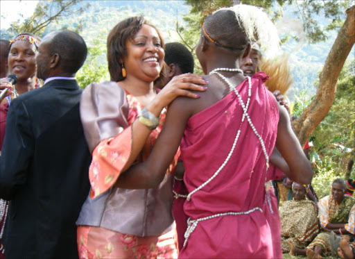 Njama Mzango patron and Taita Taveta women representative aspirant Joice Lay.