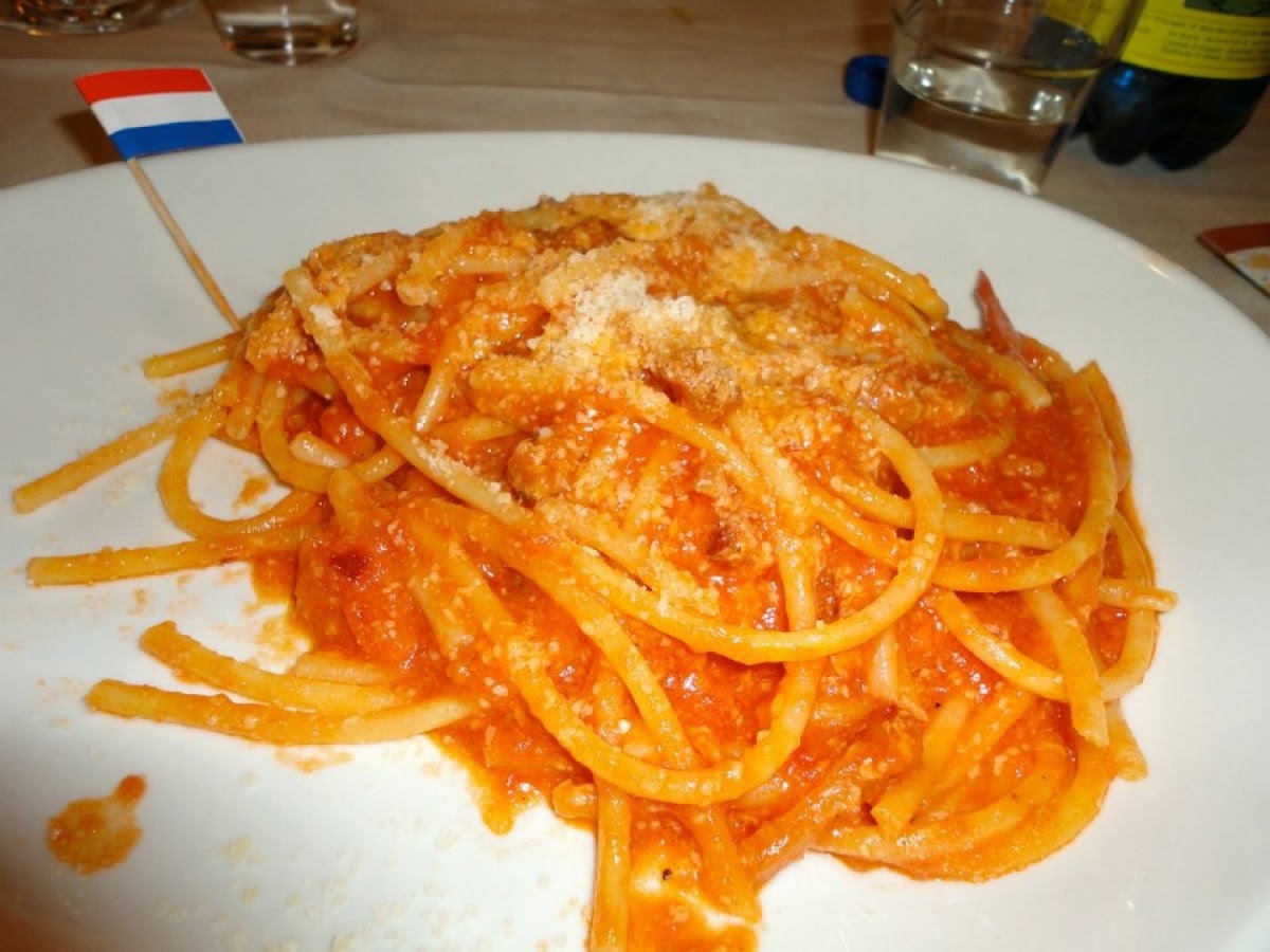 Busscatini all'Amatriciana. Amazing!!!