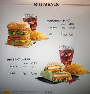 McDonald's menu 