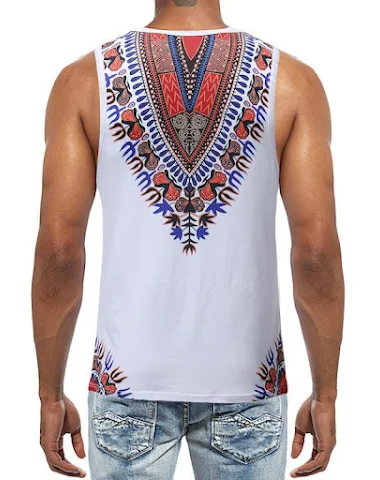 Sleeveless printed sweat vest - 1