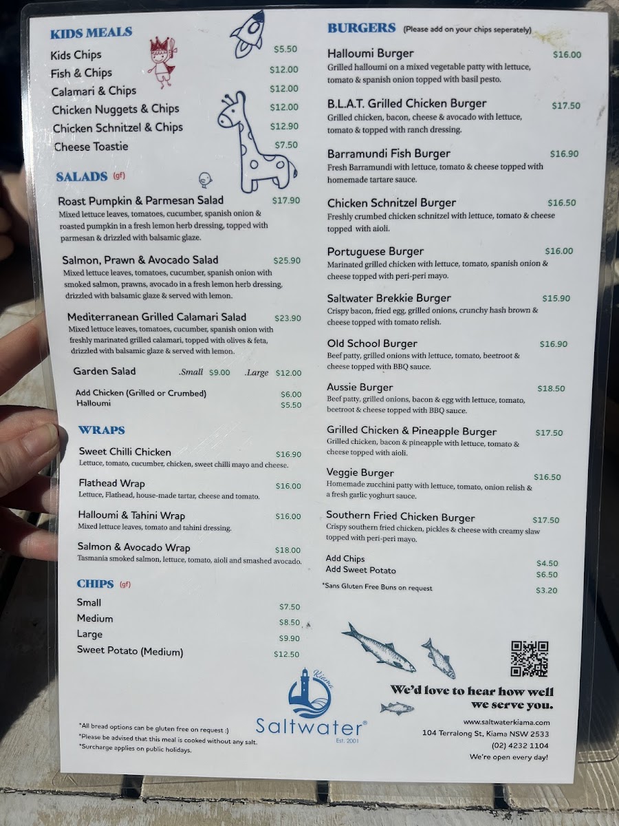 Updated Menu