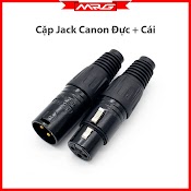 Cặp Jack Canon Đực Cái Hàn Dây, Jack Đen Chân Đồng (Xlr - Male Xlr - Female)