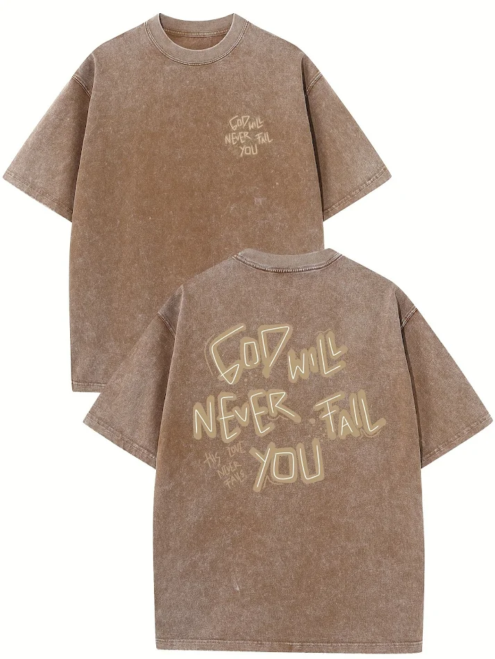 Camiseta Retro Lavada de Algodón de Alta Calidad con Diseño, Suavidad y Estilo Clásico para Uso Diario, Comodidad y Durabilidad.