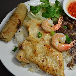 Shrimp, Beef, Chicken, & Spring Roll Plate