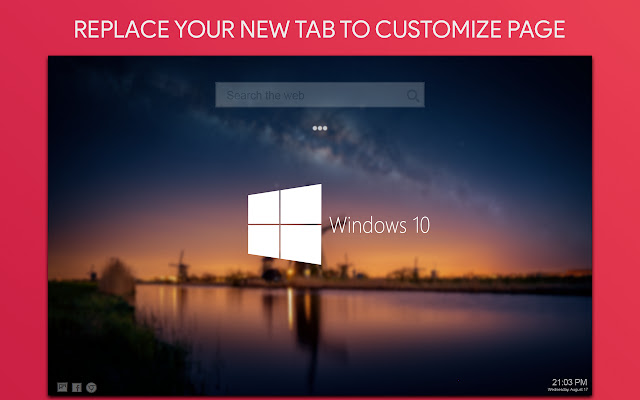 Windows 10 Wallpaper HD Custom New Tab