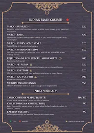 The Rajputana menu 5