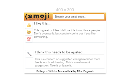 Emoji Code Review - Browser Extension