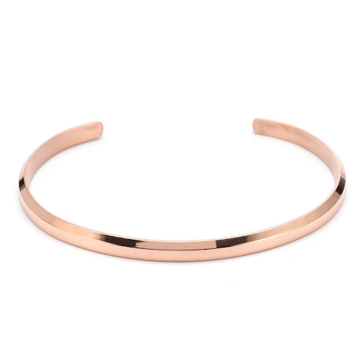 Title 4, Bevel Fashion 18K Simple C Shape Titanium Steel...
