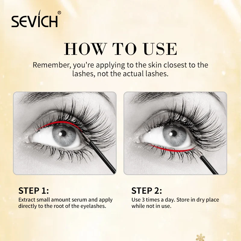 Gold Foil Eyelash Essence, Moisturizing and Nourishing, Natural, Fine Brush for Thicker Lashes. Enhance your natural eye
