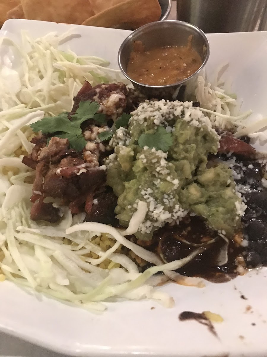 Burrito Bowl “salad” with carnitas