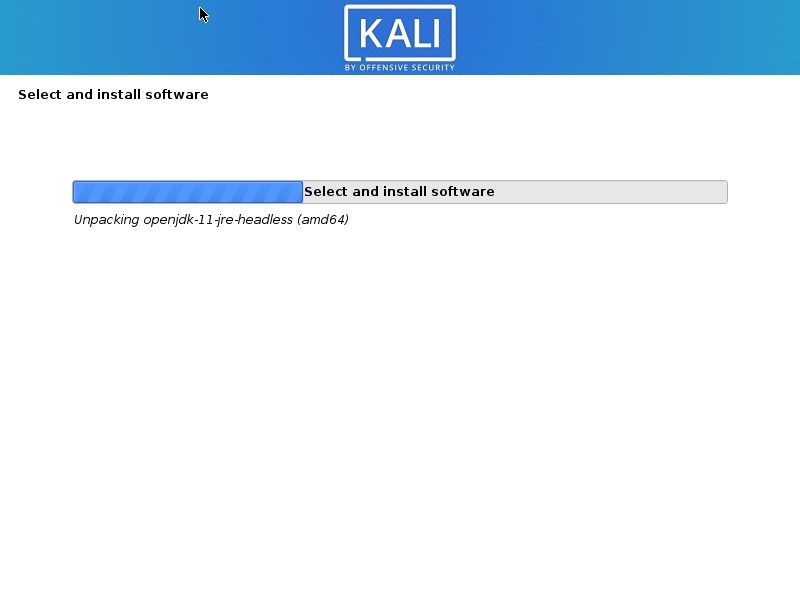 Kali Linux Installation progress