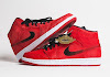 nike x clot limited edition air jordan 1 mid red silk