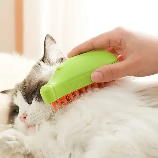 Pet Steam Brush Electric Spray Water Spray 3 in 1 Soft Silicone Hair Removal Cat Bath Brush Dog Comb Massage Beauty Supp