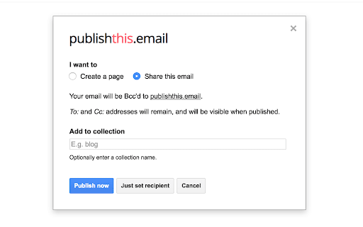 publishthis.email Gmail Extension