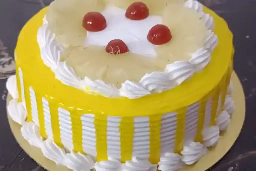 Delicious Pineapple Cake With Cherry