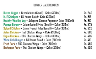 Burger Jack menu 2