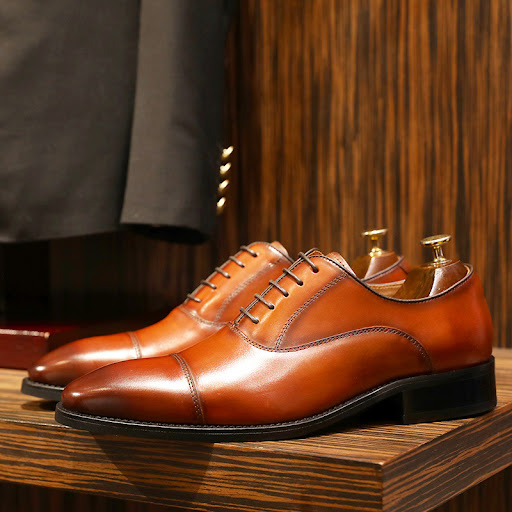 Title 5, New style leather shoes for men, classic three-...
