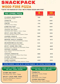 Snackpack Wood Fire Pizza menu 1