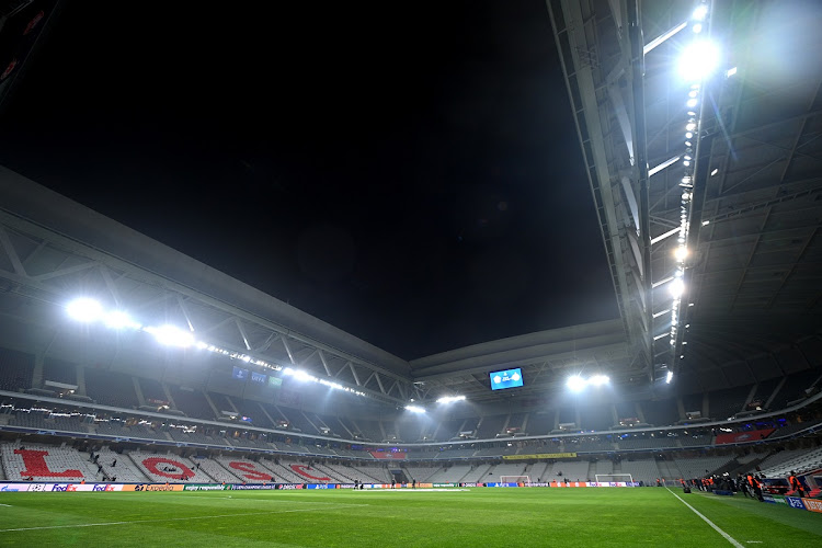 Stade Pierre-Mauroy in Lille ahead of the Uefa Champions League football match between Lille OSC and RB Salzburg.