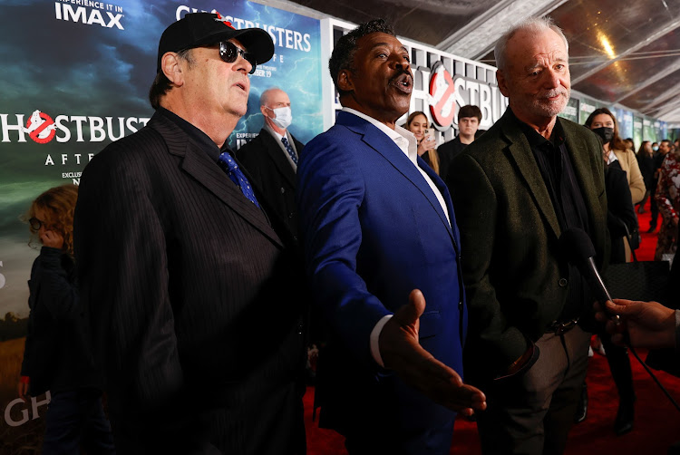 Actors Dan Aykroyd, Ernie Hudson and Bill Murray arrive for the world premiere of the film 'Ghostbusters: Afterlife' in Manhattan.