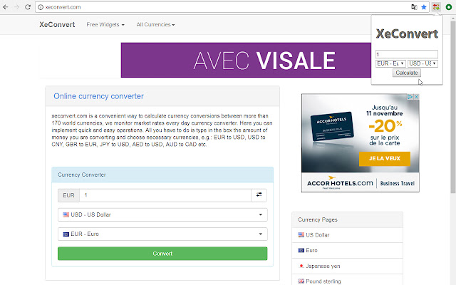 Currency Converter | XeConvert chrome extension