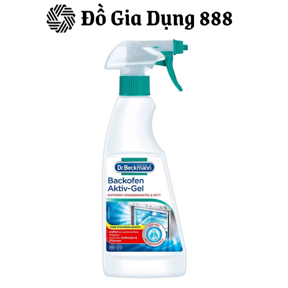 Chai Vệ Sinh Lò Nướng, Lò Vi Sóng, Nồi Chiên Không Dầu Dr Beckmann, Loại Bỏ 99% Cặn Dầu Mỡ Cứng Đầu, Nhập Đức